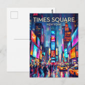 Times Square USA Postkarte (Vorne/Hinten)