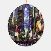 Times- SquareFoto in HDR Keramik Ornament (Links)