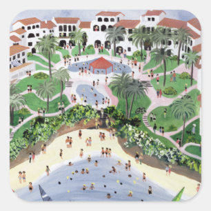 Timeshare Versuchung 1990 Quadratischer Aufkleber