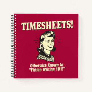Timesheets: Fiktion Writing 101 Notizblock