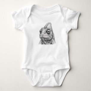Timides Chamäleon-Baby-Bodyanzug-Kunst Baby Strampler