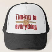 Timing ist alles Drummer Fun Trucker Hat Truckerkappe (Vorderseite)