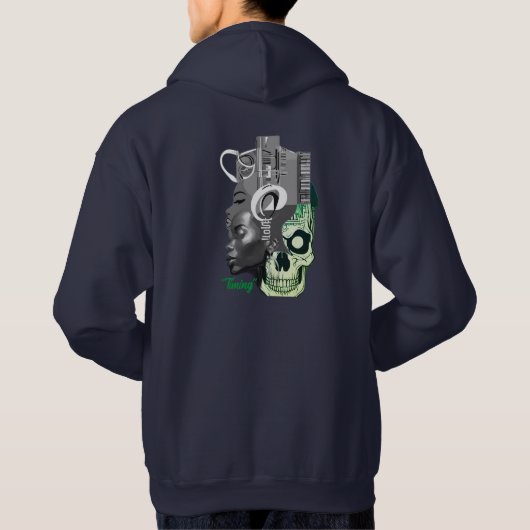 Timing Navy Blue Hooded Sweatshirt (Rückseite)