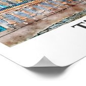 Timisoara Rumänien Reisen Wasserfarben Hand gezoge Poster (Ecke)