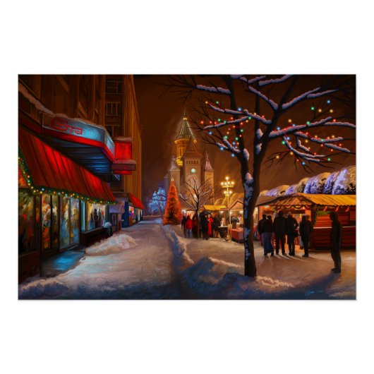 Timisoara Weihnachtsmarkt Poster (Vorderseite)