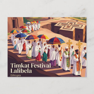 Timkat-Festival Lalibela Äthiopien Postkarte