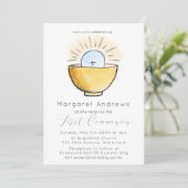 Timless First Communion Religious Einladung (Stehend Vorderseite)