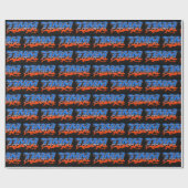 Timm Vorname Name Graffiti blue orange Geschenkpapier (Flach)