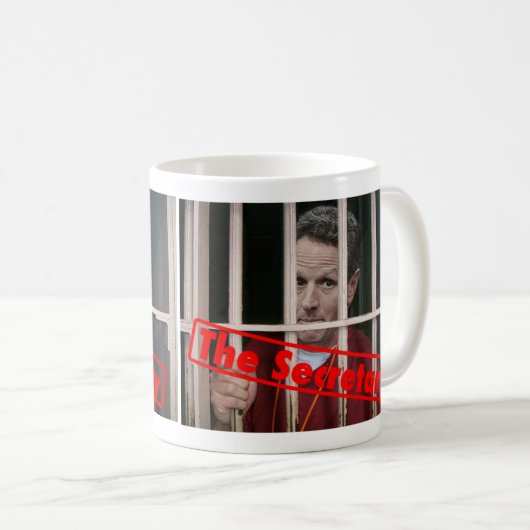 Timmeh Geithner hinter Gittern Kaffeetasse (VorderseiteRechts)
