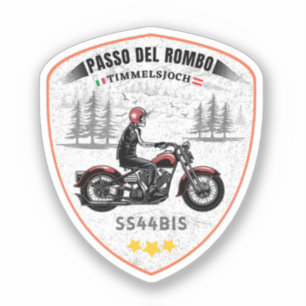 Timmelsjoch - Passo del Rombo Motorrad-Tour Aufkleber