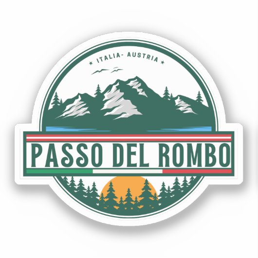 Timmelsjoch - Passo del rombo - Motorradtour Aufkleber (Vorderseite)