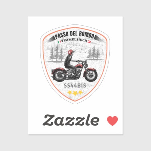 Timmelsjoch - Passo del rombo - Motorradtour Aufkleber (Blatt)
