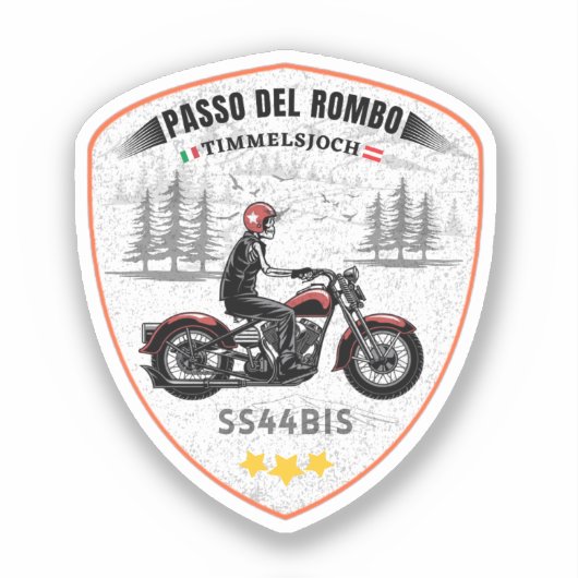 Timmelsjoch - Passo del rombo - Motorradtour Aufkleber (Vorderseite)