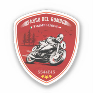 Timmelsjoch - Passo del rombo - Motorradtour Aufkleber