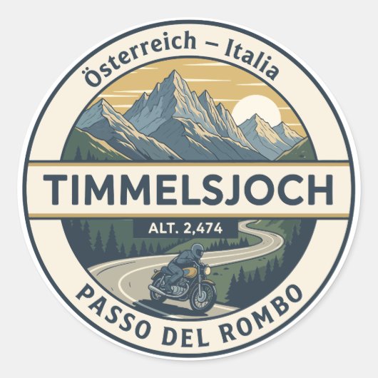 Timmelsjoch - Passo del Rombo Sticker (Vorderseite)