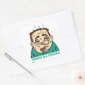 "TIMMY ILL FIGURE" lustig Quadratischer Aufkleber (Umschlag)