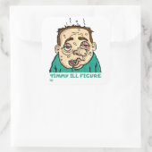 "TIMMY ILL FIGURE" lustig Quadratischer Aufkleber (Tasche)