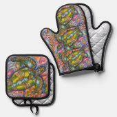 Timmy Oven Mitt and Pot Holder Set (Vorderseite/Rückseite)