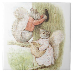 Timmy Tiptoes and Goody Squirrel von Beatrix Potte Fliese