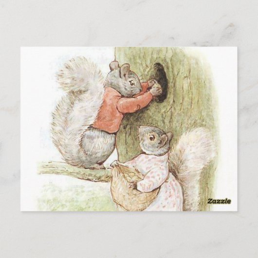 Timmy Tiptoes and Goody Squirrel von Beatrix Potte Postkarte (Rückseite)