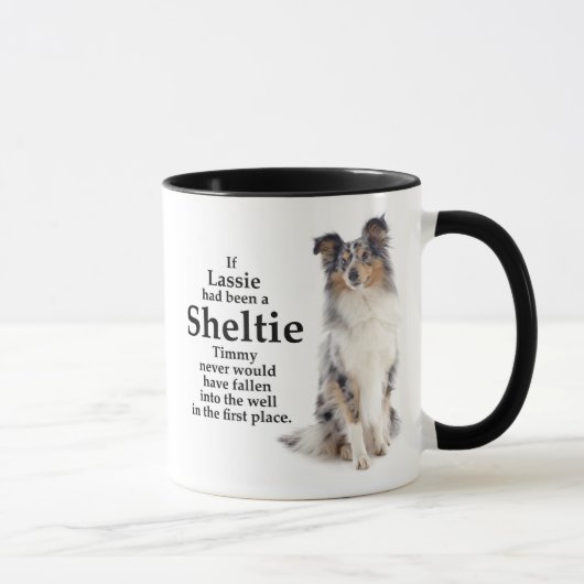Timmys blaue Merle Sheltie Tasse (Rechts)