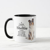 Timmys blaue Merle Sheltie Tasse (Links)