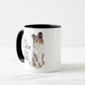 Timmys blaue Merle Sheltie Tasse (Vorderseite Links)