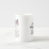 Timmy's Blue Merle Sheltie Bone China Tasse (Vorderseite)