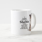 Timmy's Blue Merle Sheltie Jumbo-Tasse (Vorderseite Rechts)