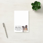 Timmy's Blue Merle Sheltie Post It Notes Post-it Klebezettel (Büro)