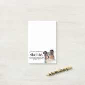 Timmy's Blue Merle Sheltie Post It Notes Post-it Klebezettel (Auf Schreibtisch)