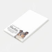 Timmy's Blue Merle Sheltie Post It Notes Post-it Klebezettel (angewinkelt)