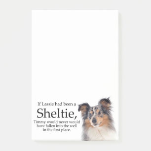 Timmy's Blue Merle Sheltie Post It Notes Post-it Klebezettel