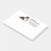 Timmy's dreiseitige Sheltie große Post-It-Notes Post-it Klebezettel (angewinkelt)