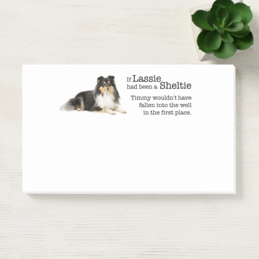 Timmy's dreiseitige Sheltie große Post-It-Notes Post-it Klebezettel (Büro)