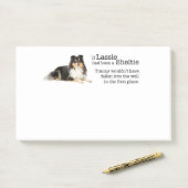Timmy's dreiseitige Sheltie große Post-It-Notes Post-it Klebezettel (Auf Schreibtisch)