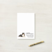 Timmy's dreiseitige Sheltie Post-It-Notes Post-it Klebezettel (Auf Schreibtisch)