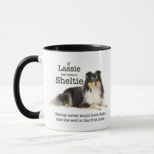 Timmy's dreiseitige Sheltie-Tasse Tasse