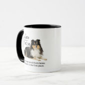Timmy's dreiseitige Sheltie-Tasse Tasse (Vorderseite Links)