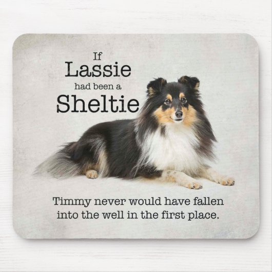 Timmys Tri Farbe Sheltie Mousepad (Vorne)