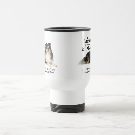 Timmys Tri FarbeSheltie Reise-Tasse Reisebecher (Mittel)