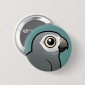 Timneh afrikanisches Grau-Papagei Button (Vorne & Hinten)