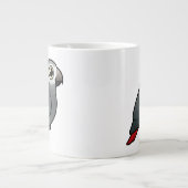 Timneh afrikanisches Grau-Papagei Jumbo-Tasse (Vorderseite)