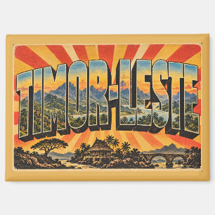 Timor-Leste Berge Wälder Flüsse Vintage  Magnet
