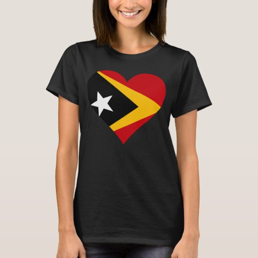 Timor-Leste Fahne Herz Timor-Leste Gifts Liebe Tim T-Shirt (Vorderseite)