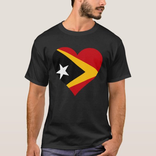 Timor-Leste Fahne Herz Timor-Leste Gifts Liebe Tim T-Shirt (Vorderseite)