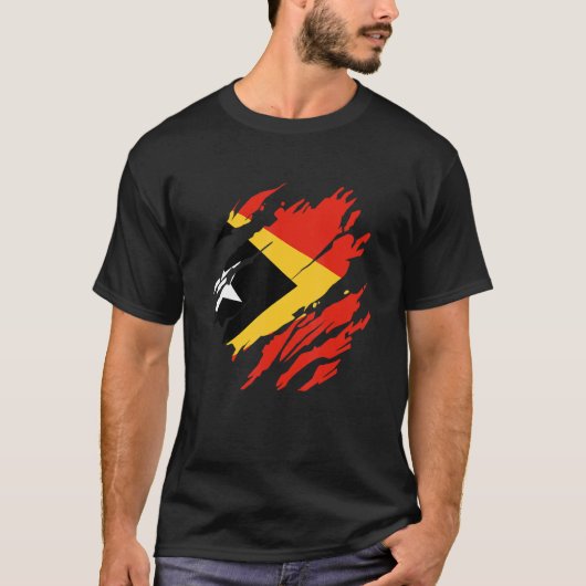 Timorische Flagge Osttimor 2 T-Shirt (Vorderseite)