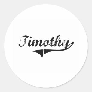 Timothy Classic Style Name Runder Aufkleber