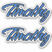 Timothy Name blue Aufkleber Sticker Stickerset (Vorderseite)