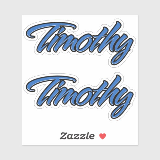 Timothy Name blue Aufkleber Sticker Stickerset (Blatt)